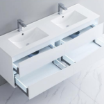 60" Wall mount Vanity Glossy White