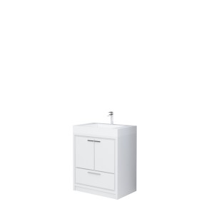 AURA 30″ Freestanding White Color with Solid Surface Top