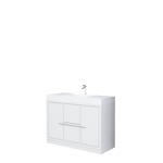 AURA 48″ Freestanding White Color with Solid Surface Top