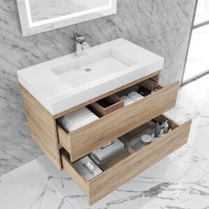 Queen 48 Full Sonoma Wall Mount Single Sink Modern Bathroom Vanity