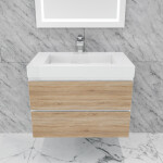 Queen 30" Sonoma White Wall Mount Single Sink Modern Bathroom Vanity