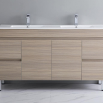 60" Freestanding Vanity Oak finish