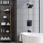 Shower Set Square Polished Chrome