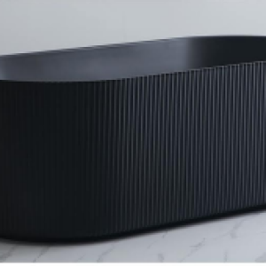 60" Freestanding Bathtub Acrylic Matte Black