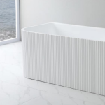 60" Glossy Space Solution Bath Tub with decorative pattern