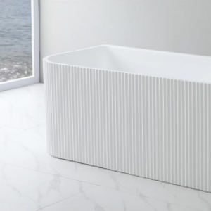 60" Glossy Space Solution Bath Tub with decorative pattern