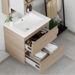 36" Wall Mount Vanity Oak
