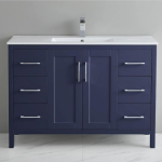 48" Vanity Freestanding with two doors and 6 drawers.