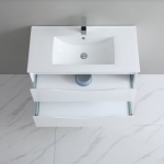36" Wall Mount Vanity Glossy White