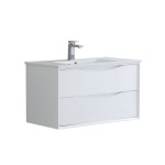 36" Wall Mount Vanity Glossy White