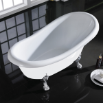 Freestanding Acrylic Glossy Tub with chrome legs