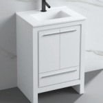 24" Freestanding Vanity Glossy White
