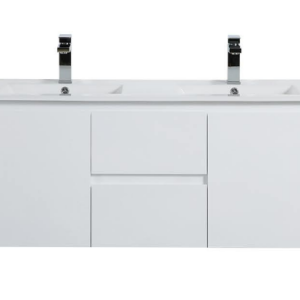 40" Wall Mount Double Vanities Glossy White