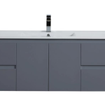 48" Wall Mount Vanity Glossy Gray