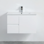 30" Wall Mount Vanity Glossy White
