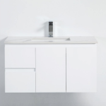 40" Wall Mount Double Vanities Glossy White