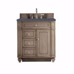 Bristol 30IN Single Vanity Whitewashed Walnut w/ 3 CM Charcoal Soapstone Silestone Top