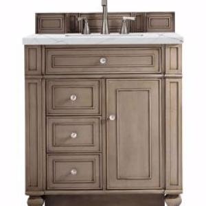 Bristol 30IN Single Vanity Whitewashed Walnut w/ 3 CM Ethereal Noctis Silestone Top