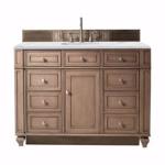 Bristol 48IN Single Vanity Whitewashed Walnut w/ 3 CM Ethereal Noctis Silestone Top