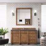 Bristol 60IN Single Vanity Saddle Brown w/ 3 CM Charcoal Soapstone Silestone Top
