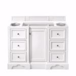 De Soto 48IN Single Vanity Cabinet Bright White