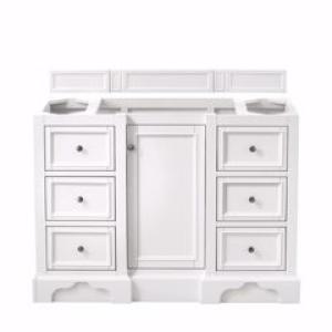 De Soto 48IN Single Vanity Cabinet Bright White