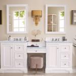 De Soto 82IN Double Vanity Set Bright White w/ 3 CM Carrara Marble Top