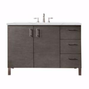 Metropolitan 48IN Single Vanity Silver Oak w/ 3 CM Ethereal Noctis Silestone Top
