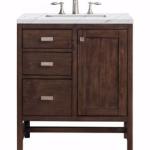 Addison 30IN Single Vanity Mid-Century Acacia w/ 3 CM Ethereal Noctis Silestone Top
