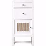 Athens 15IN Base Cabinet w/ Drawers and Left Door Glossy White w/ 3 CM Arctic Fall Solid Surface Top