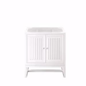 Athens 30IN Single Vanity Cabinet Glossy White