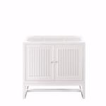 Athens 36IN Single Vanity Cabinet Glossy White