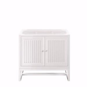 Athens 36IN Single Vanity Cabinet Glossy White