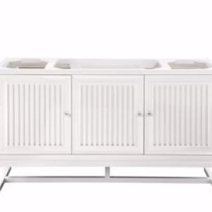 Athens 60IN Single Vanity Cabinet Glossy White