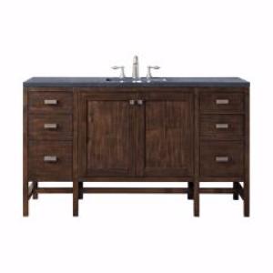 Addison 60IN Single Vanity Mid-Century Acacia w/ 3 CM Charcoal Soapstone Silestone Top