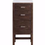 Addison 15IN Base Cabinet Mid-Century Acacia w/ 3 CM Arctic Fall Solid Surface Top