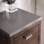 Addison 15IN Base Cabinet Mid-Century Acacia w/ 3 CM Grey Expo Silestone Top