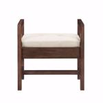 Addison 24.5IN Upholstered Bench Mid-Century Acacia