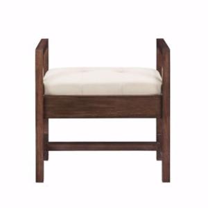 Addison 24.5IN Upholstered Bench Mid-Century Acacia
