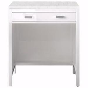 Addison 30IN Countertop Unit Glossy White w/ 3 CM Eternal Jasmine Pearl Silestone Top