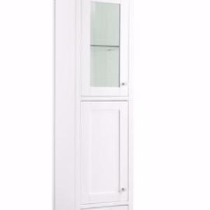 Addison 15IN D Grand Tower Hutch - Left Glossy White