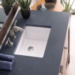 Addison 36IN Single Vanity Mid-Century Acacia w/ 3 CM Charcoal Soapstone Silestone Top