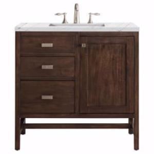 Addison 36IN Single Vanity Mid-Century Acacia w/ 3 CM Ethereal Noctis Silestone Top