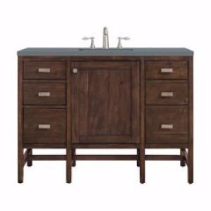 Addison 48IN Single Vanity Mid-Century Acacia w/ 3 CM Cala Blue Silestone Top
