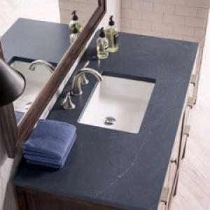 Addison 48IN Single Vanity Mid-Century Acacia w/ 3 CM Charcoal Soapstone Silestone Top