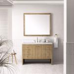 Hudson 48IN Single Vanity Light Natural Oak w/ 3 CM Ethereal Noctis Top