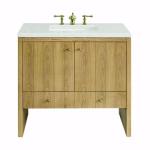 Hudson 36IN Single Vanity Light Natural Oak w/ 3 CM Lime Delight Top