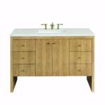 Hudson 48IN Single Vanity Light Natural Oak w/ 3 CM Lime Delight Top