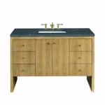 Hudson 48IN Single Vanity Light Natural Oak w/ 3 CM Parisien Bleu Top