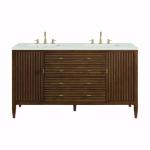 Myrrin 60IN Double Vanity Mid Century Walnut w/ 3 CM Lime Delight Silestone Top